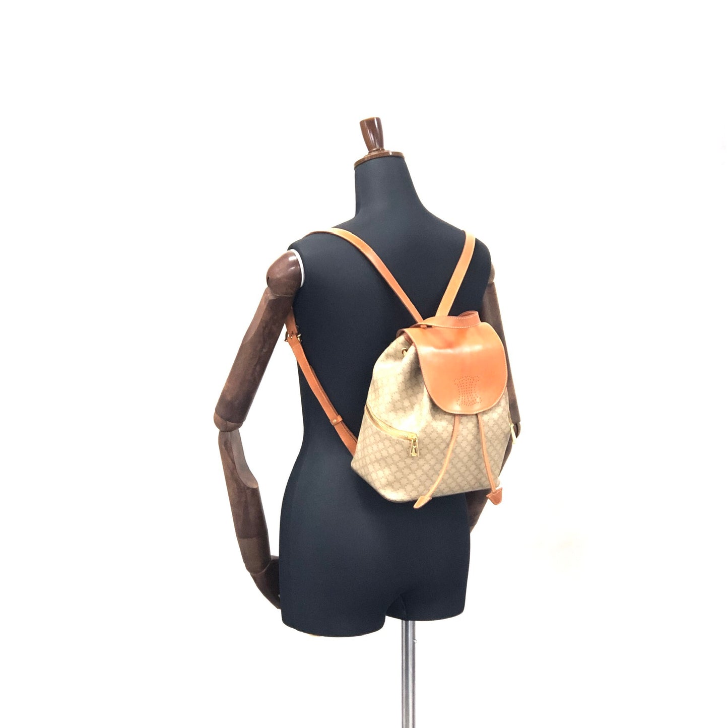 CELINE Macadam Triomphe 背包 米色 Vintage Old Celine mchxj3