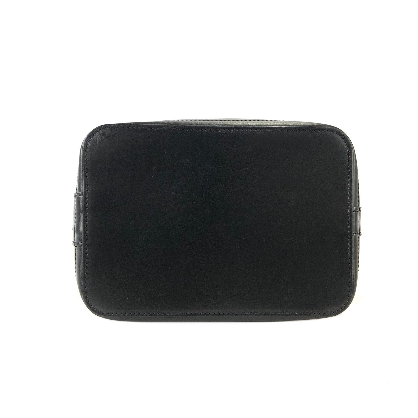 CELINE Macadam Blason Side zipper Drawstring Shoulder bag Black Vintage Old Celine u5gukm