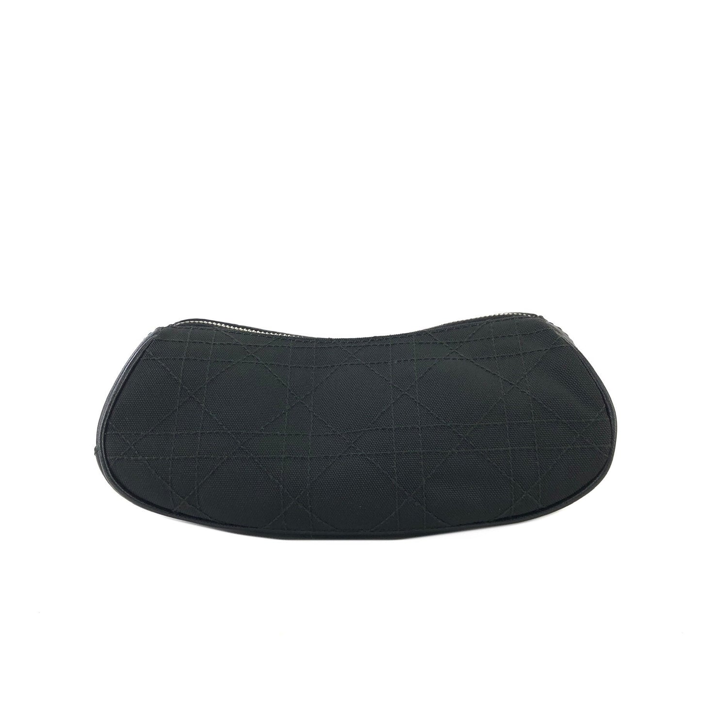 Christian Dior Cannage Charm Canvas Pouch Black Vintage Old 66dgej