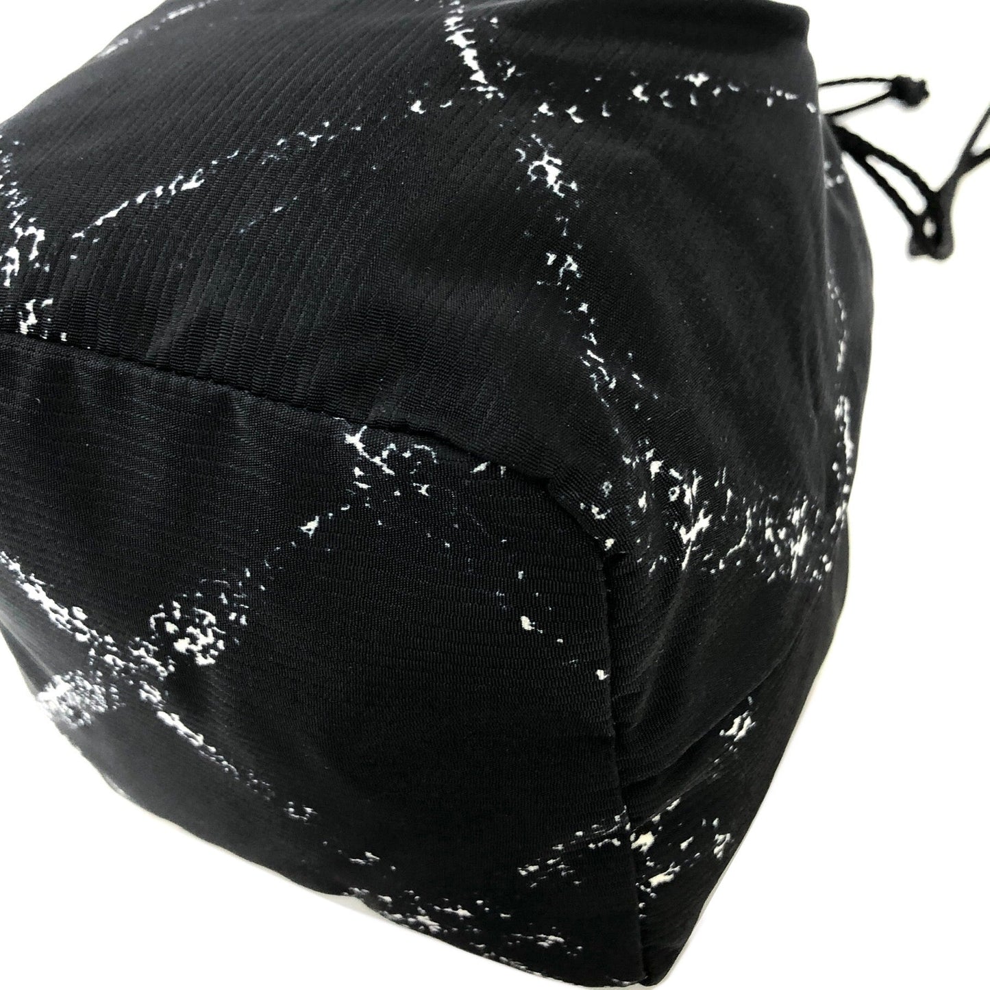 CHANEL Travel Line Drawstring Nylon Pouch Black Old Vintage ytx88j
