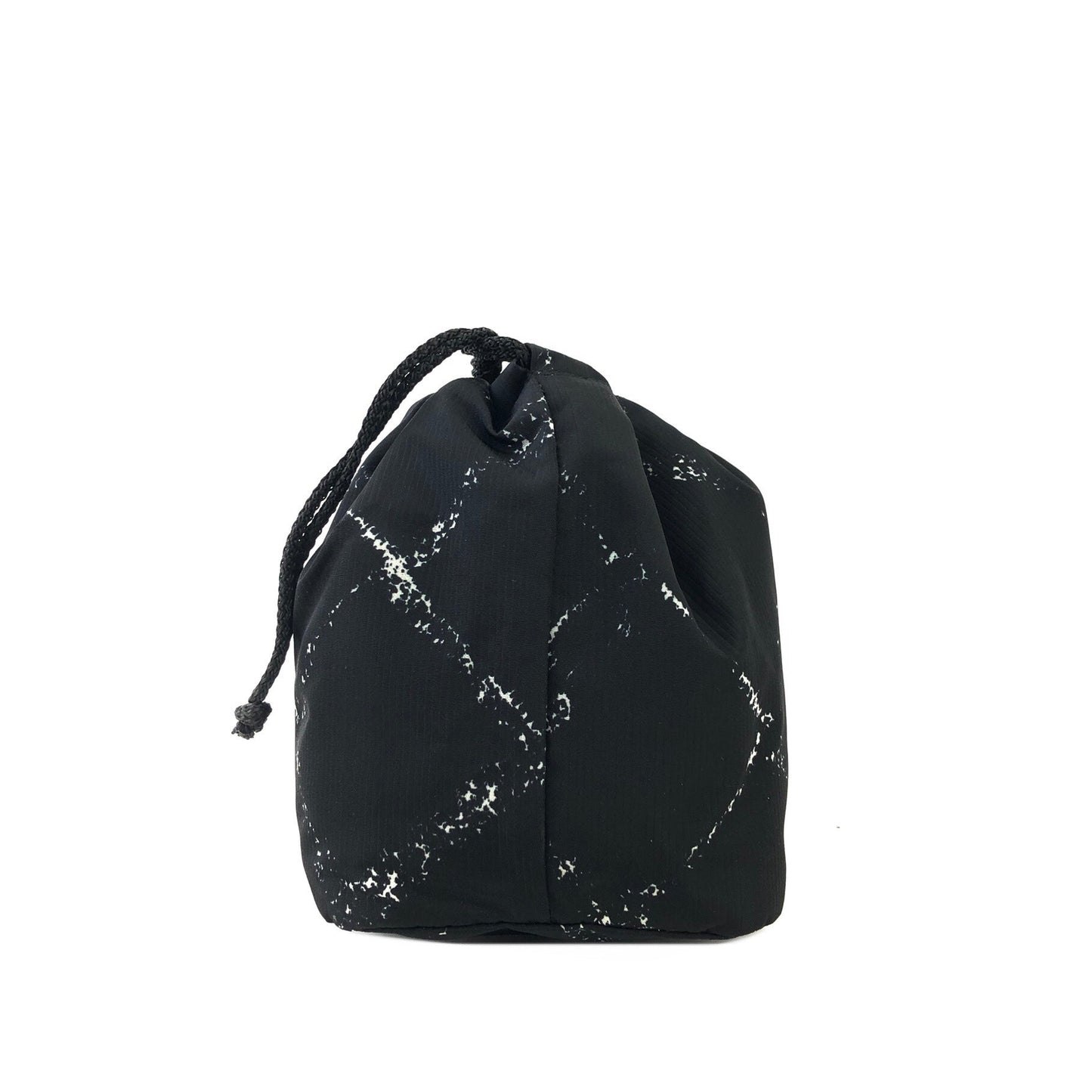CHANEL Travel Line Drawstring Nylon Pouch Black Old Vintage ytx88j