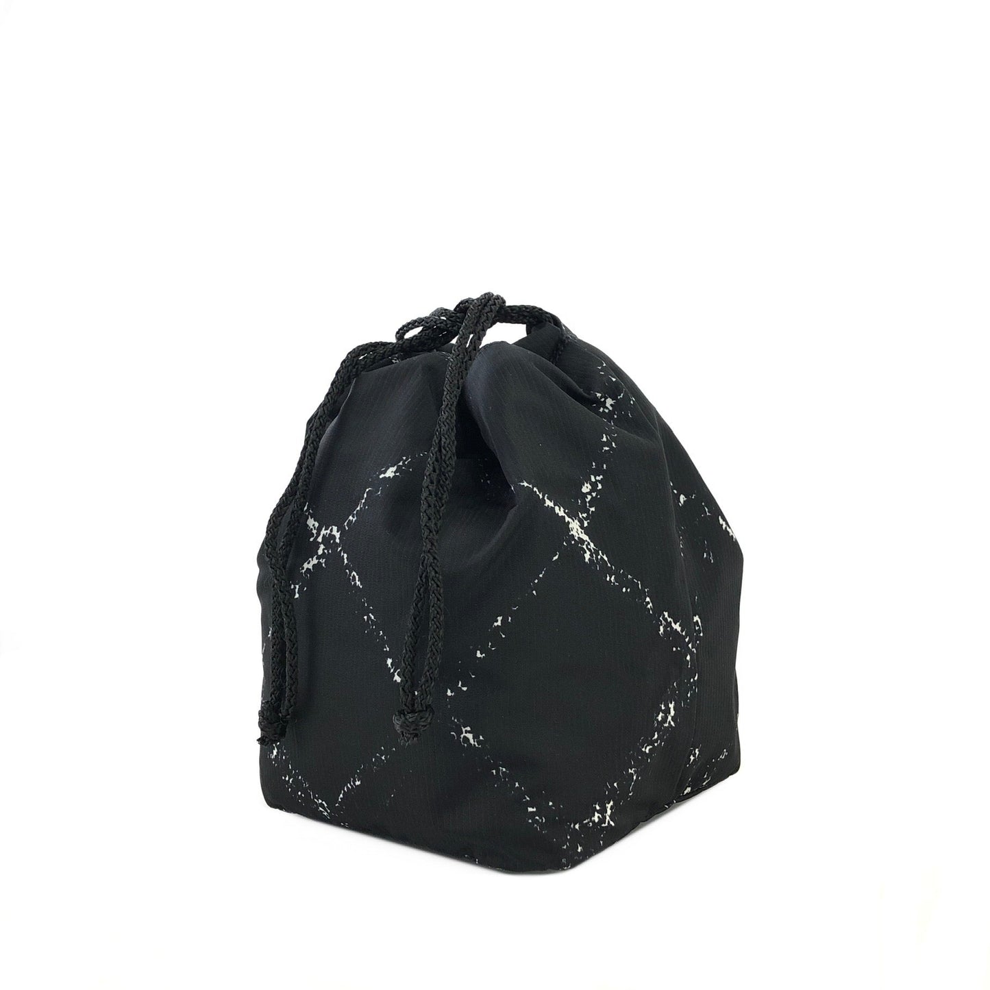 CHANEL Travel Line Drawstring Nylon Pouch Black Old Vintage ytx88j