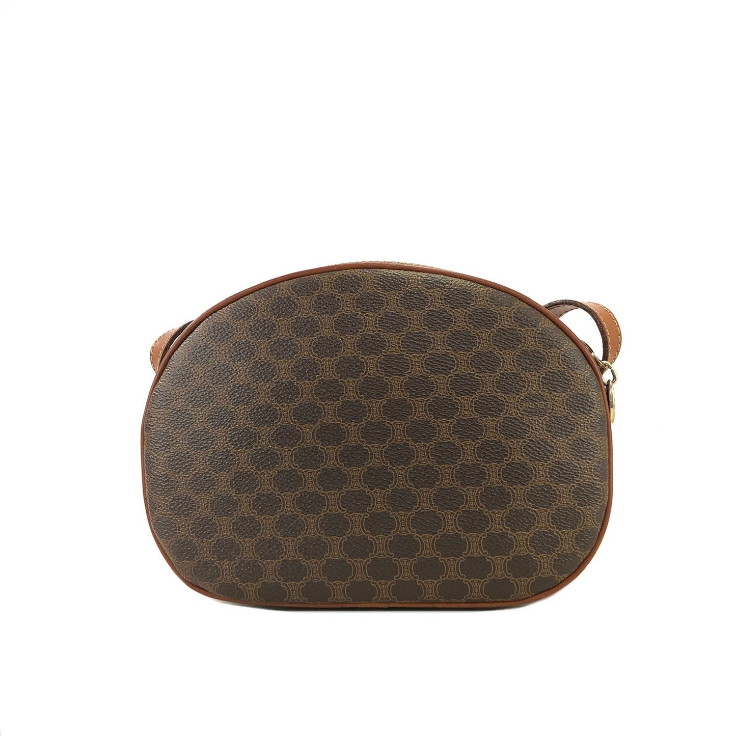CELINE Macadam Blason Round Shoulderbag Brown Vintage Old celine tf7mng