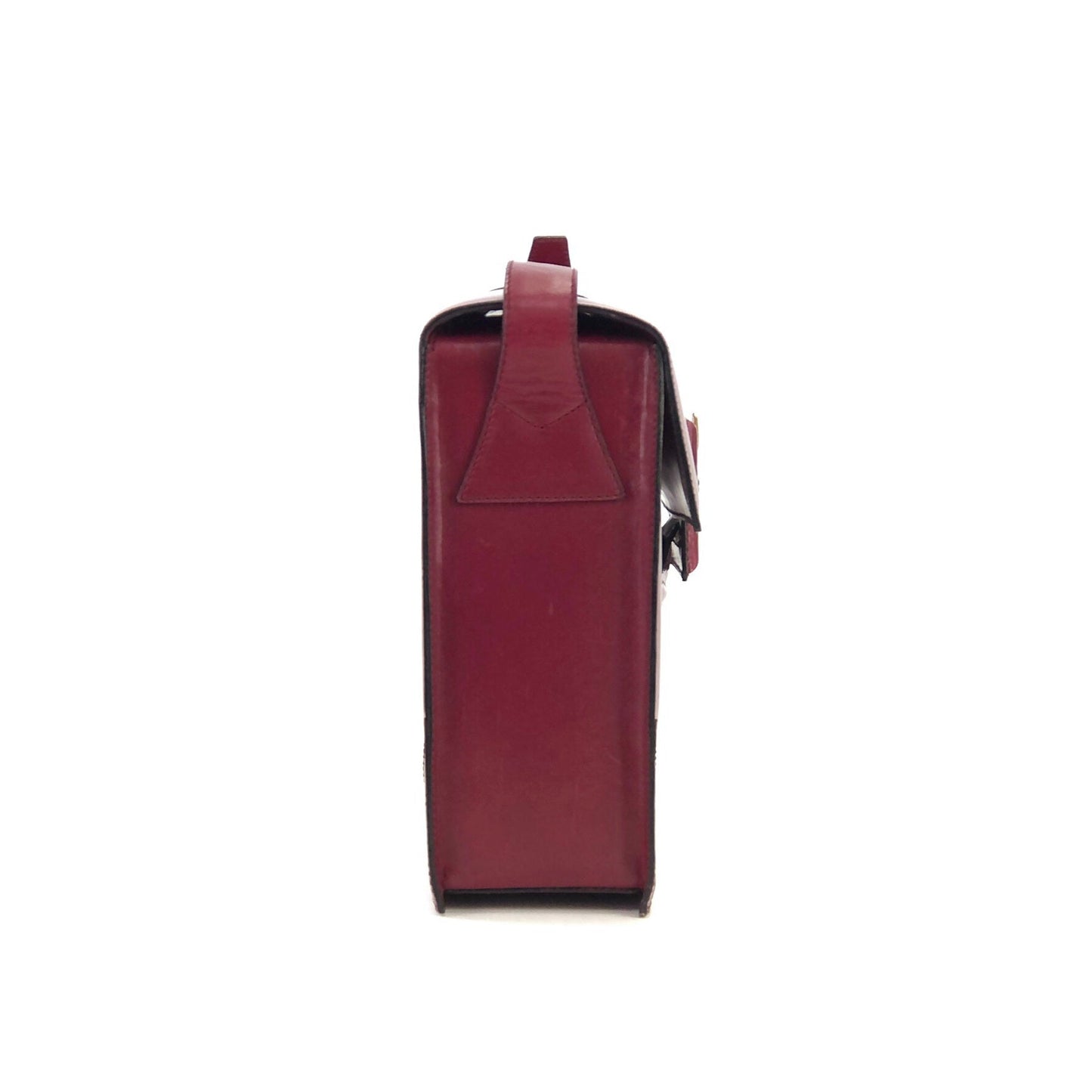 CELINE Front Buckle Crossbody Box Shoulder bag Wine red Vintage Old CELINE wvxw4y