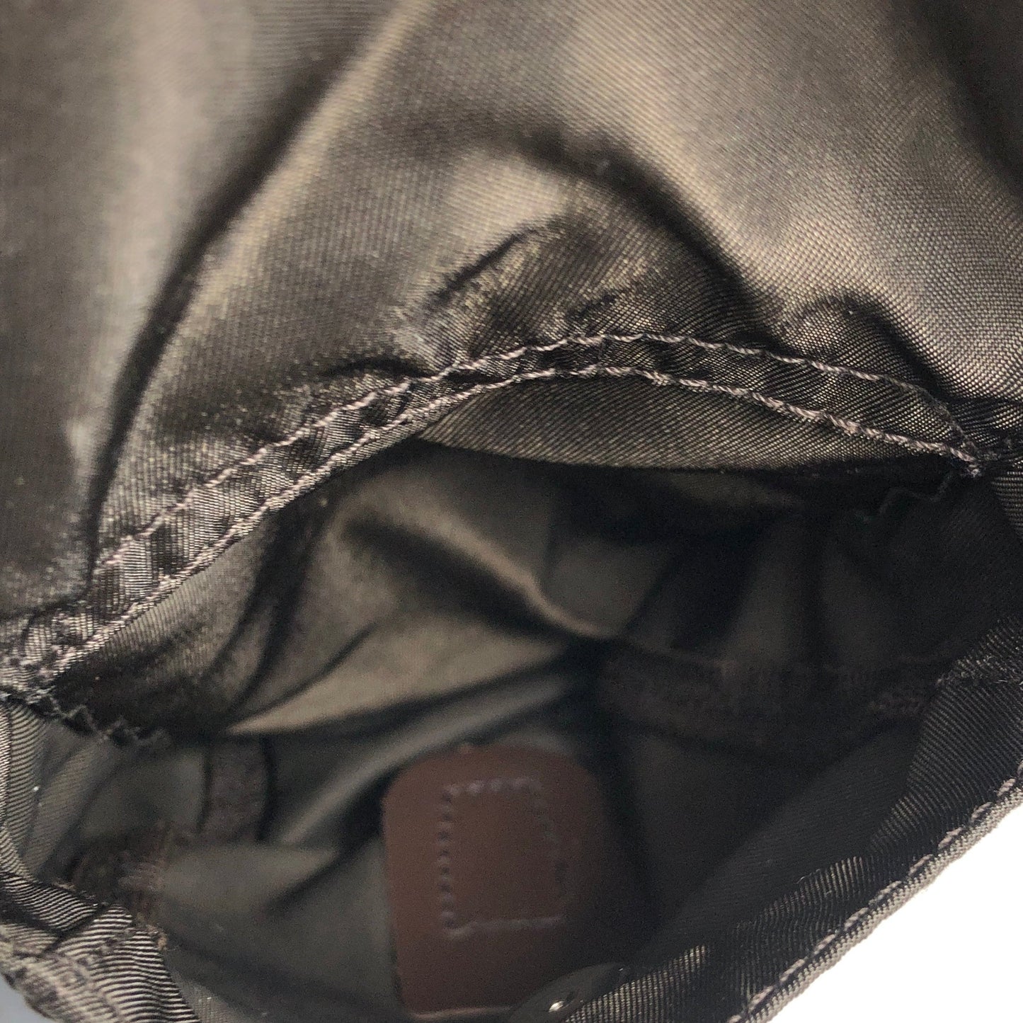 PRADA logo nylon leather backpack brown vintage pddjj7
