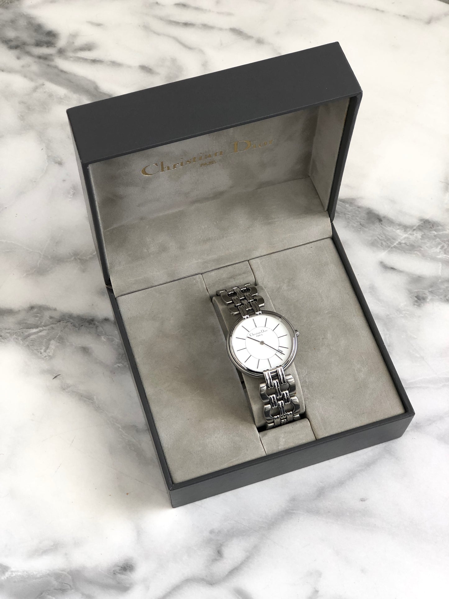 Christian Dior 標誌手錶銀色復古 xnc4xx