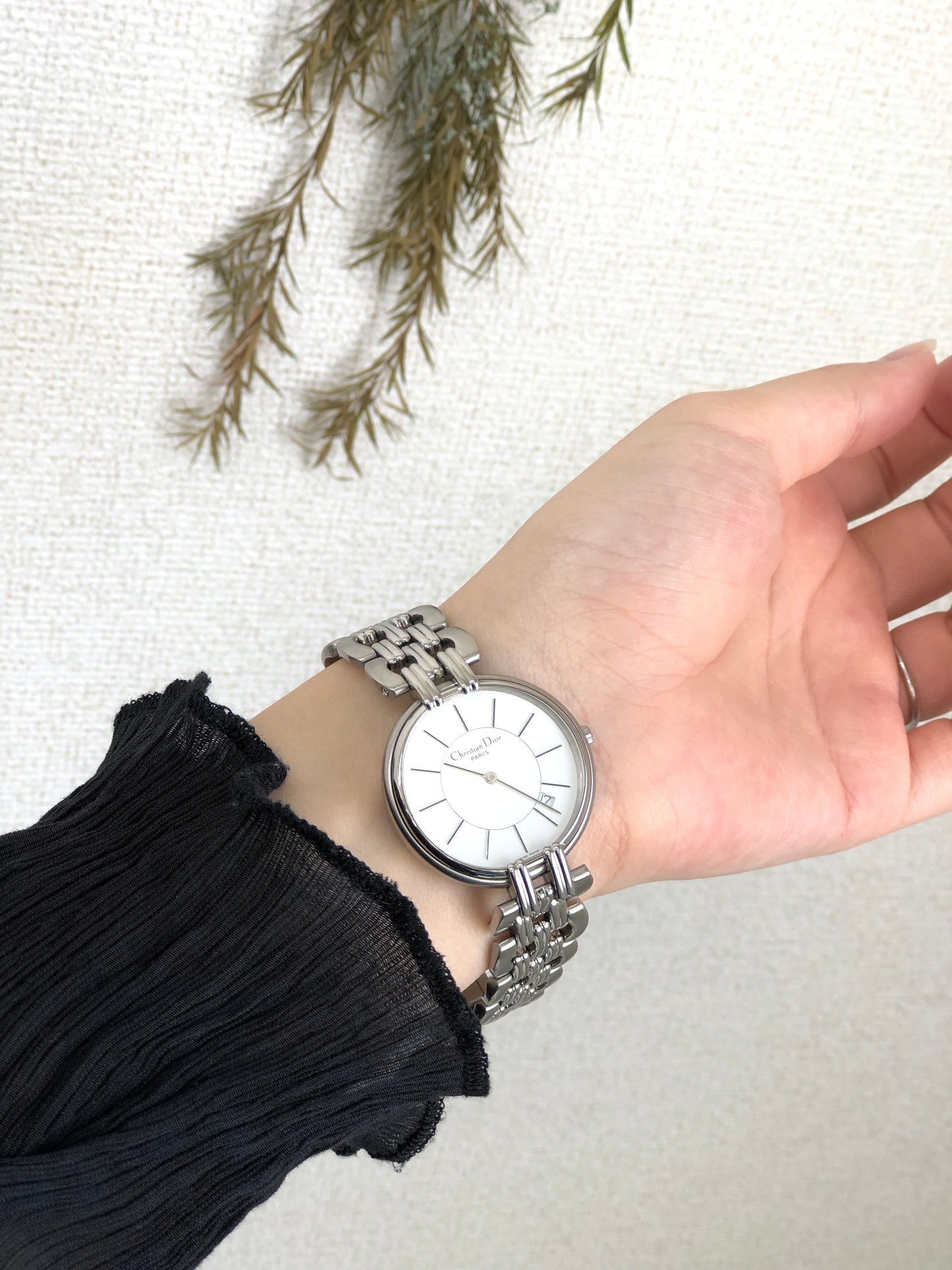 Christian Dior 標誌手錶銀色復古 xnc4xx