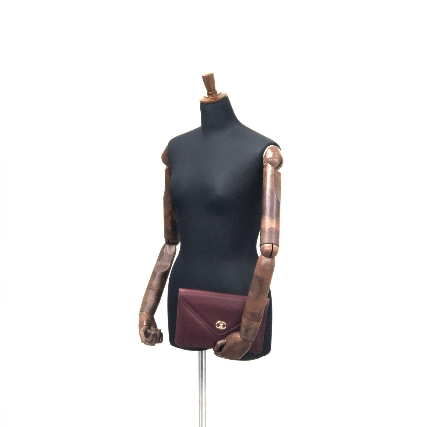 CELINE Blason Triomphe Clutch bag Bordeaux Old Celine Vintage bv3z8k