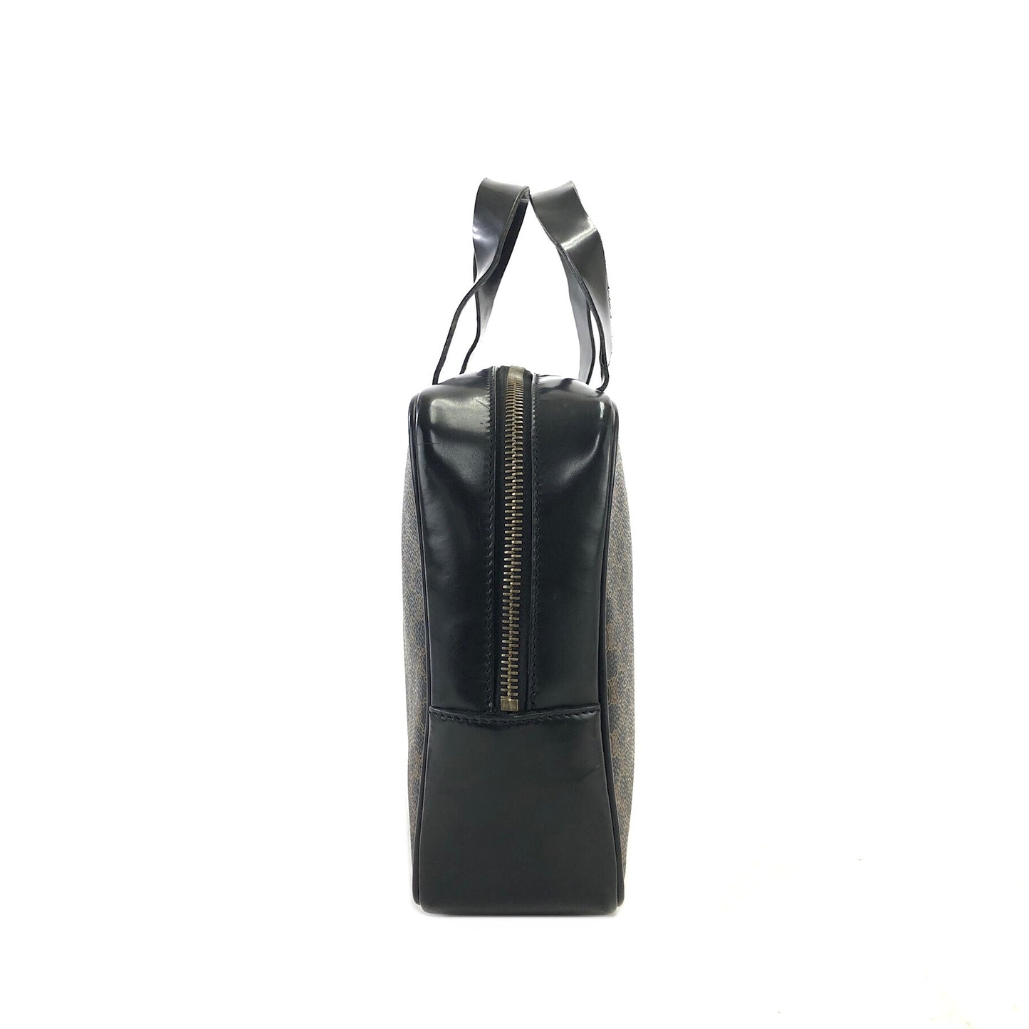 CELINE Logo Macadam Handbag Brown Vintage Old Celine dr2czg