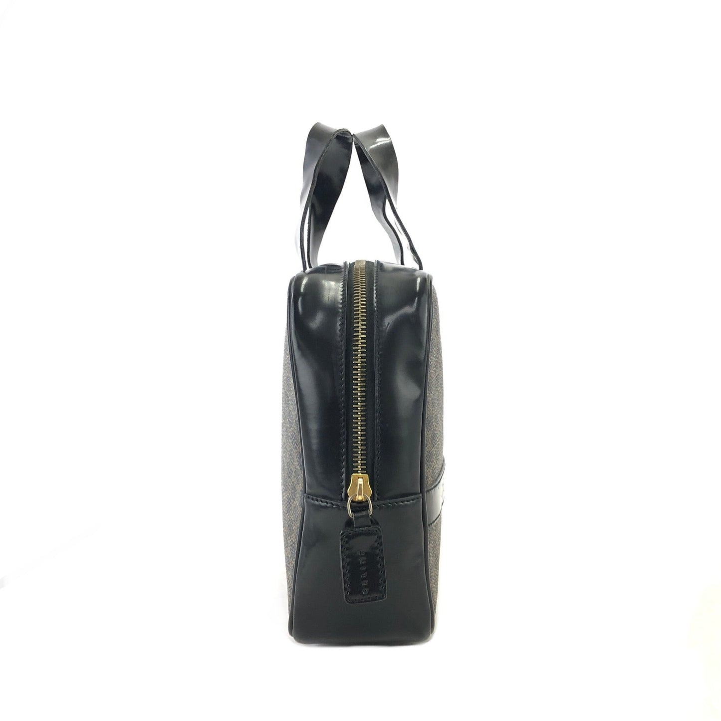 CELINE Logo Macadam Handbag Brown Vintage Old Celine dr2czg