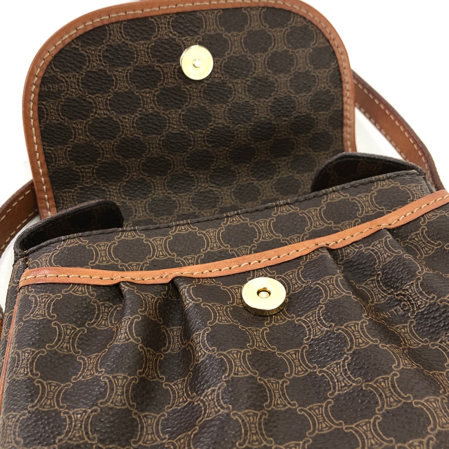 CELINE Macadam Blason Tassel Small Shoulderbag Brown Vintage Old celine my22ht