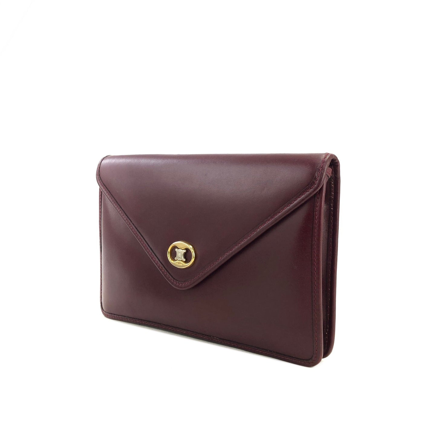 CELINE Blason Triomphe Clutch bag Bordeaux Old Celine Vintage bv3z8k