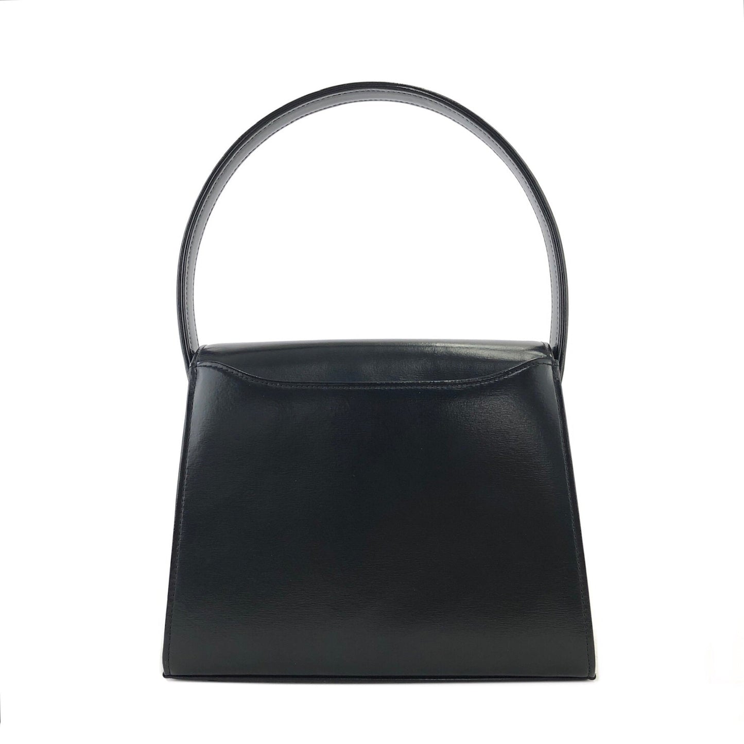 GIVENCHY Turn lock Two-way Logo Small Handbag Black Vintage Old 3kcpa6