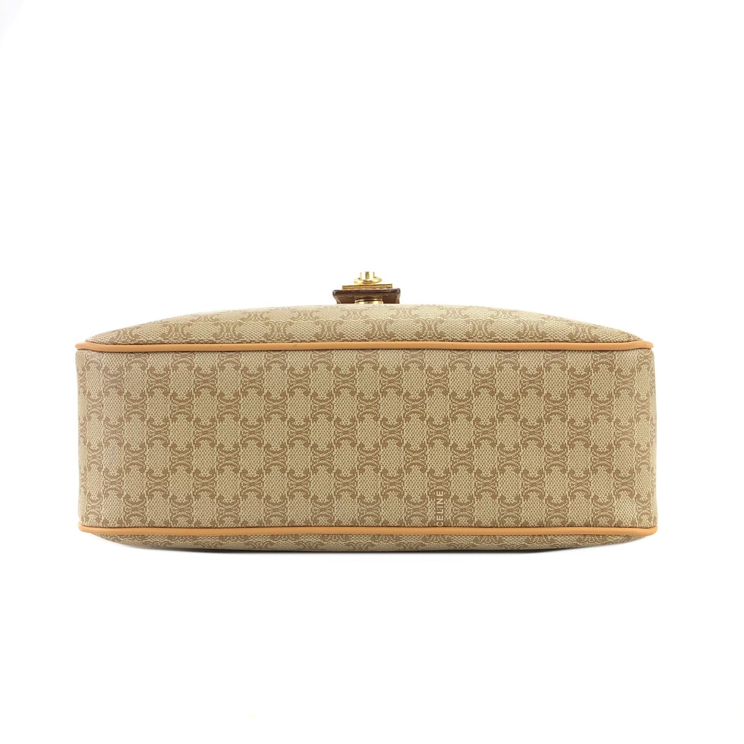 CELINE Macadam Gancini Double Zipper Shoulder bag Beige Vintage Old CELINE ka2sir
