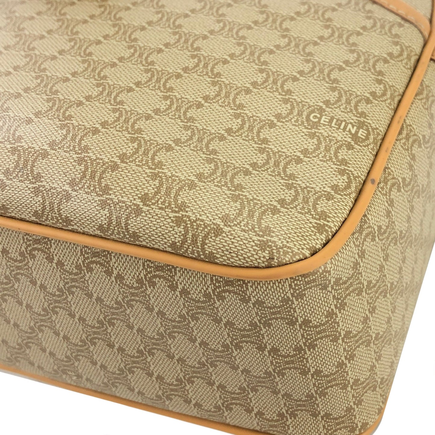 CELINE Macadam Gancini Double Zipper Shoulder bag Beige Vintage Old CELINE ka2sir