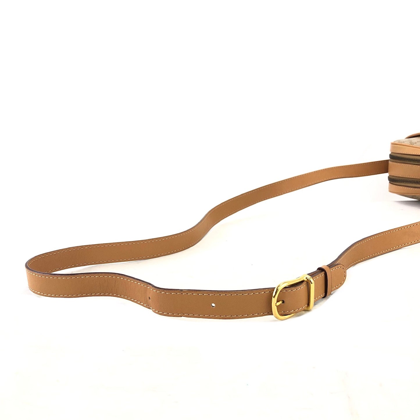 CELINE Macadam Gancini Double Zipper Shoulder bag Beige Vintage Old CELINE ka2sir