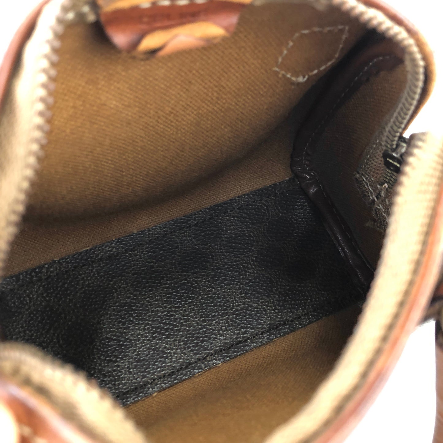 CELINE Macadam Two-way Shoulder bag Mini Boston bag Handbag Brown Vintage Old CELINE ct8j77