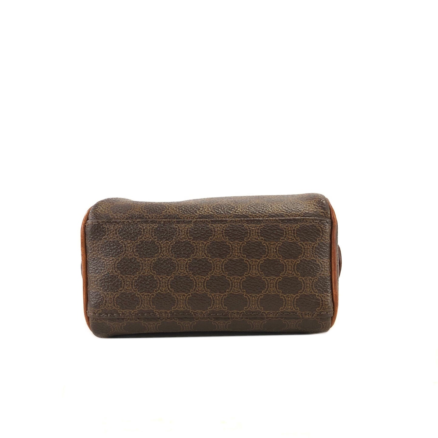 CELINE Macadam Two-way Shoulder bag Mini Boston bag Handbag Brown Vintage Old CELINE ct8j77