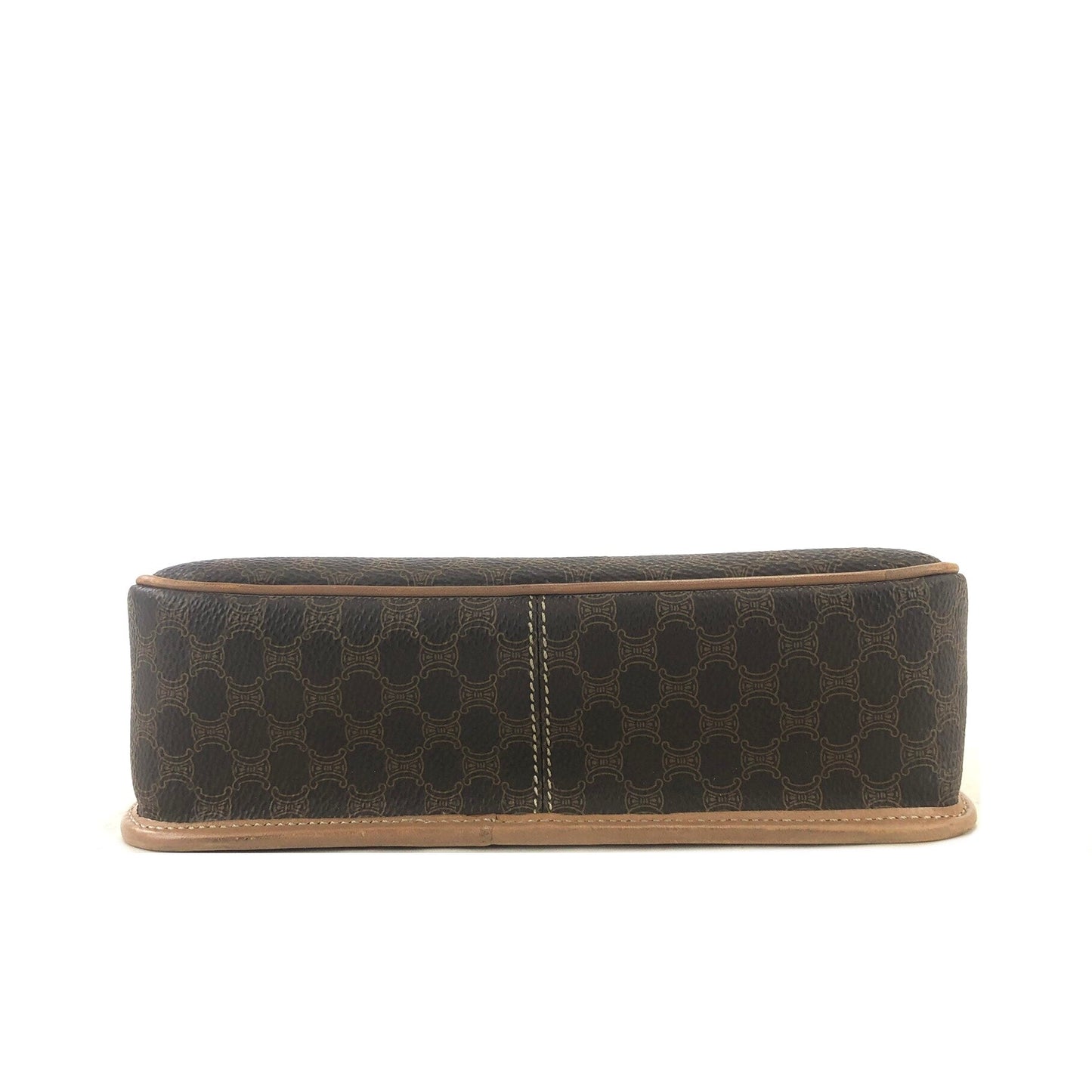CELINE Macadam Circle logo Crossbody Shoulderbag Brown Vintage Old Celine pue5hk