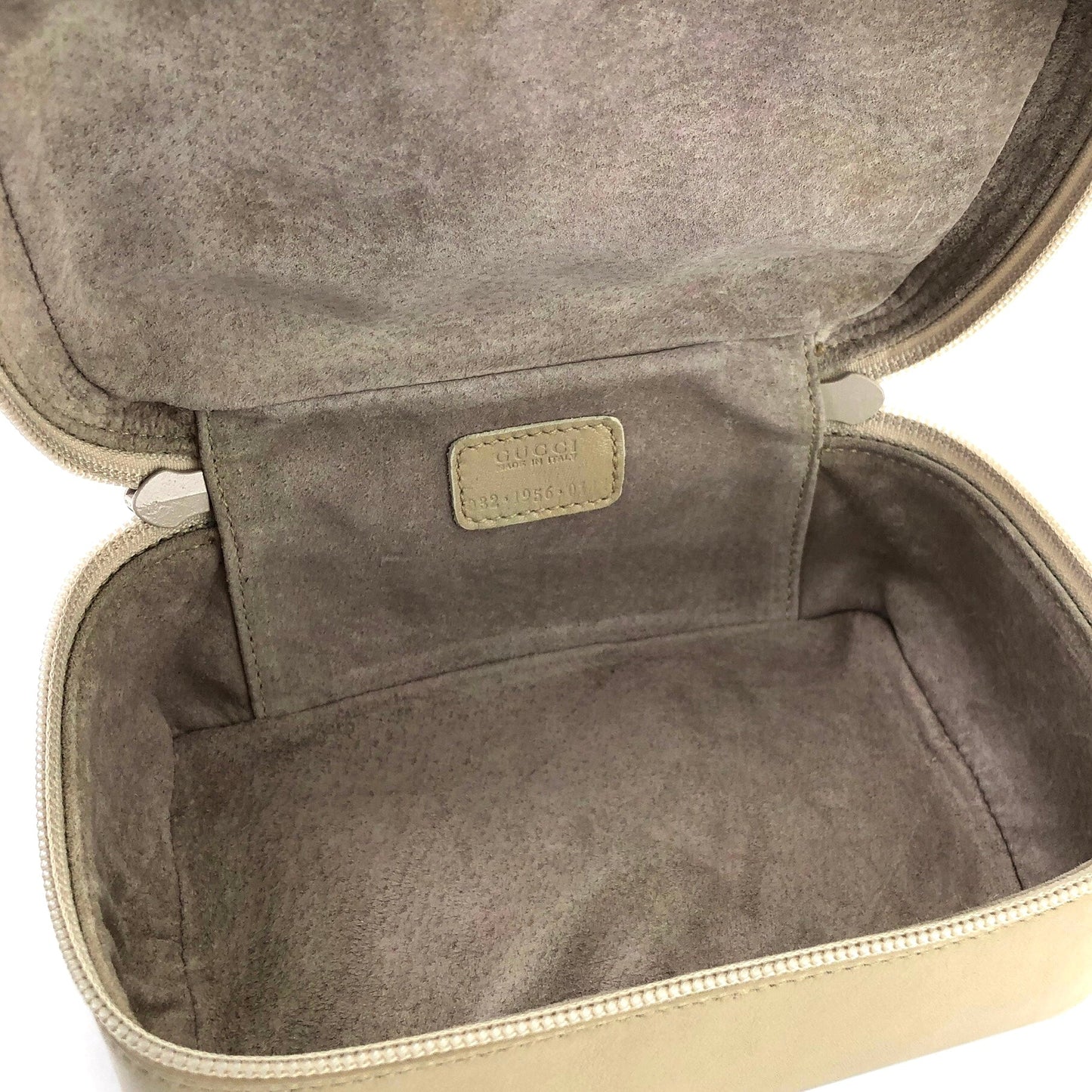 GUCCI Horse bit Mini Handbag Vanitybag Pouch Beige Vintage Old Gucci jsn62y