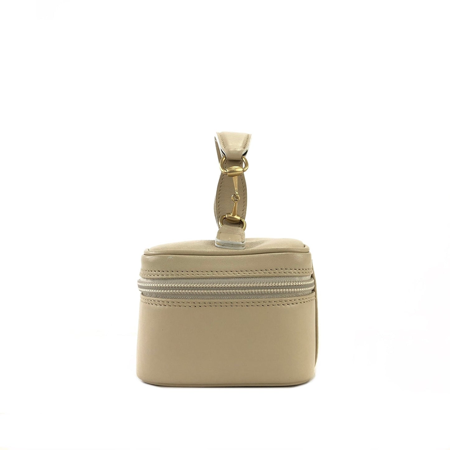 GUCCI Horse bit Mini Handbag Vanitybag Pouch Beige Vintage Old Gucci jsn62y