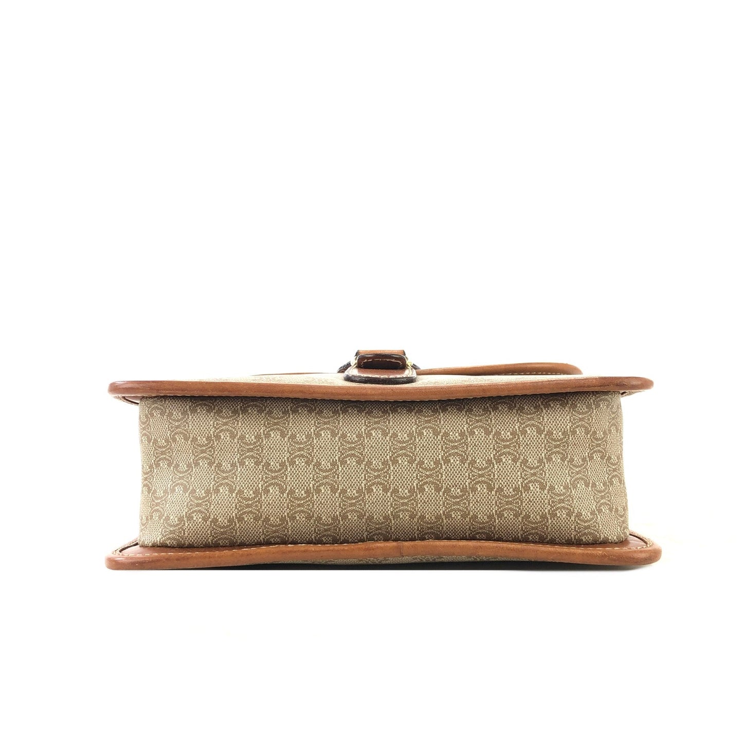 CELINE Macadam Triomphe Crossbody Shoulder bag Beige Vintage Old Celine v6hrmg