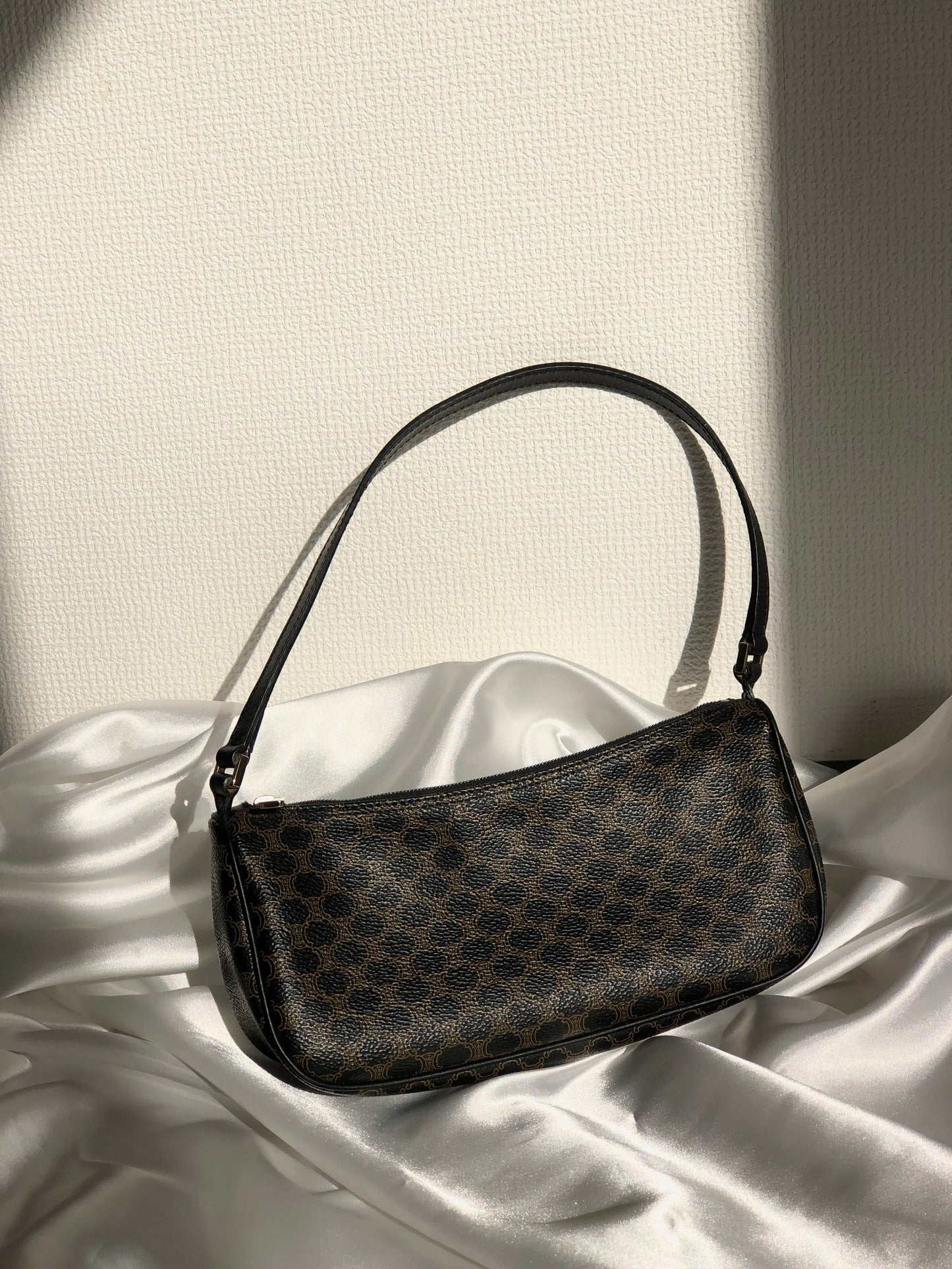 CELINE Macadam Handag Hobobag Black Old Celine Vintage hf3e83