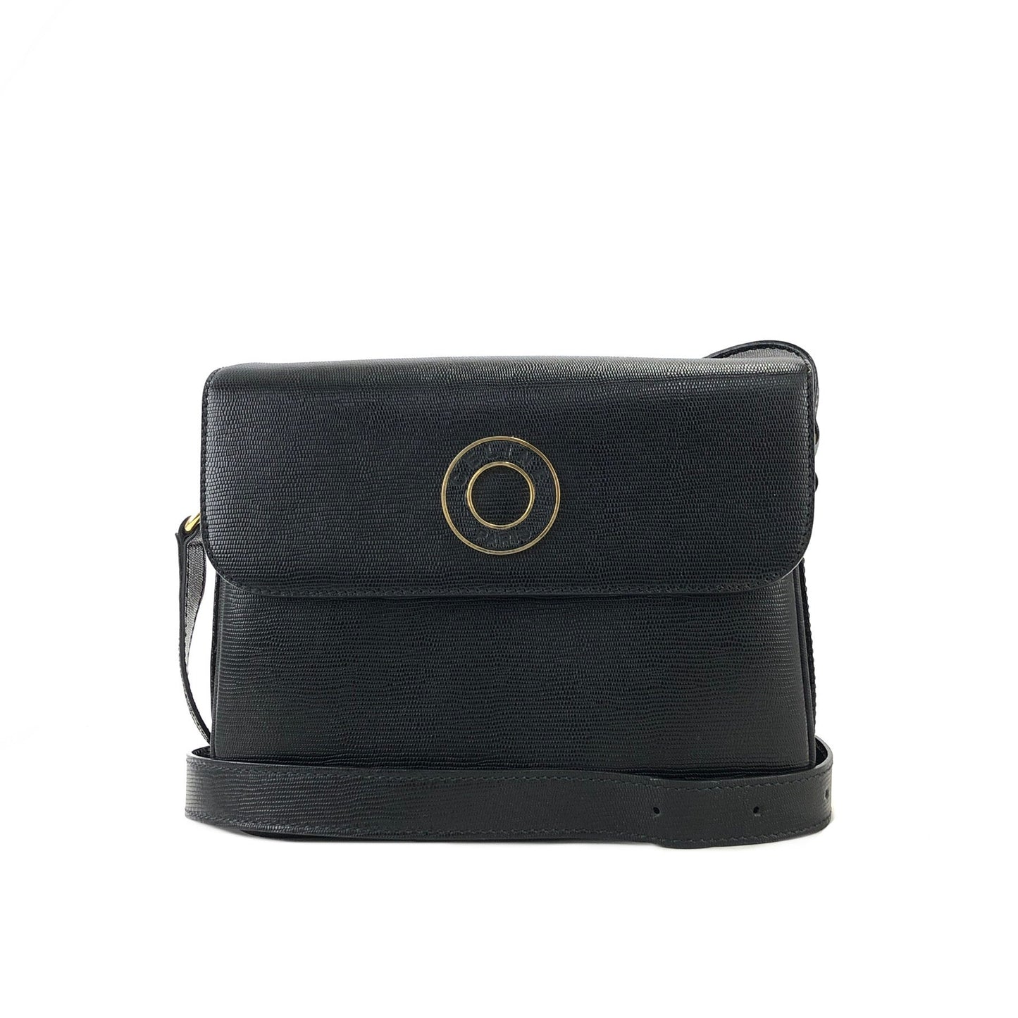 CELINE 圓形標誌斜背肩背包 黑色 復古舊款 CELINE riuw5w