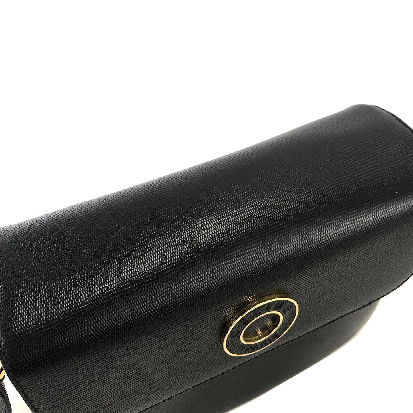 CELINE 圓形標誌斜背肩背包 黑色 復古舊款 CELINE riuw5w