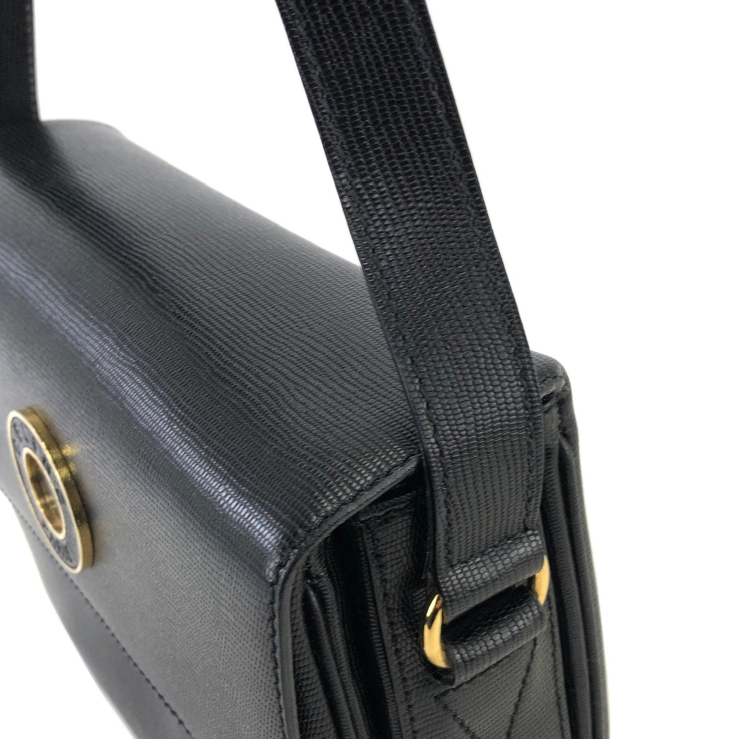 CELINE 圓形標誌斜背肩背包 黑色 復古舊款 CELINE riuw5w