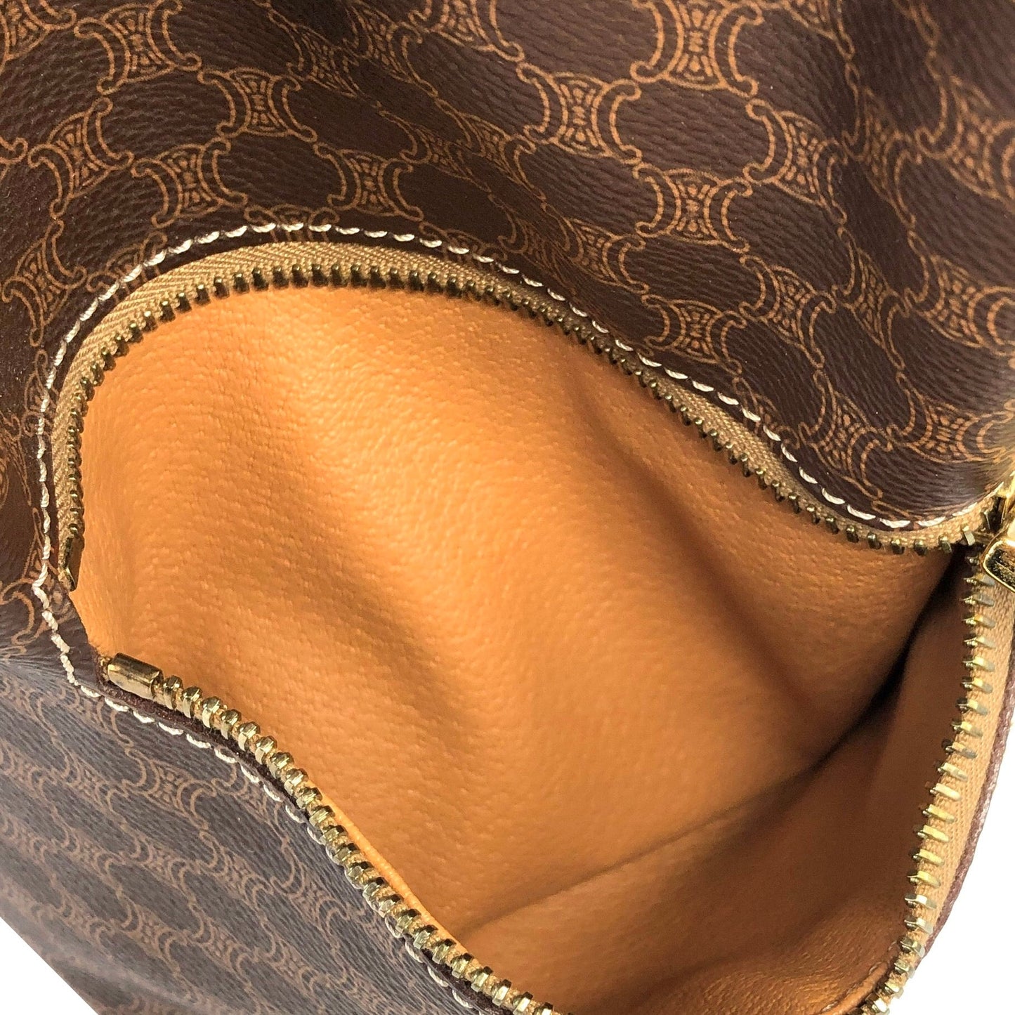 CELINE Macadam Triomphe Backpack Brown Vintage Old Celine b6pzvj