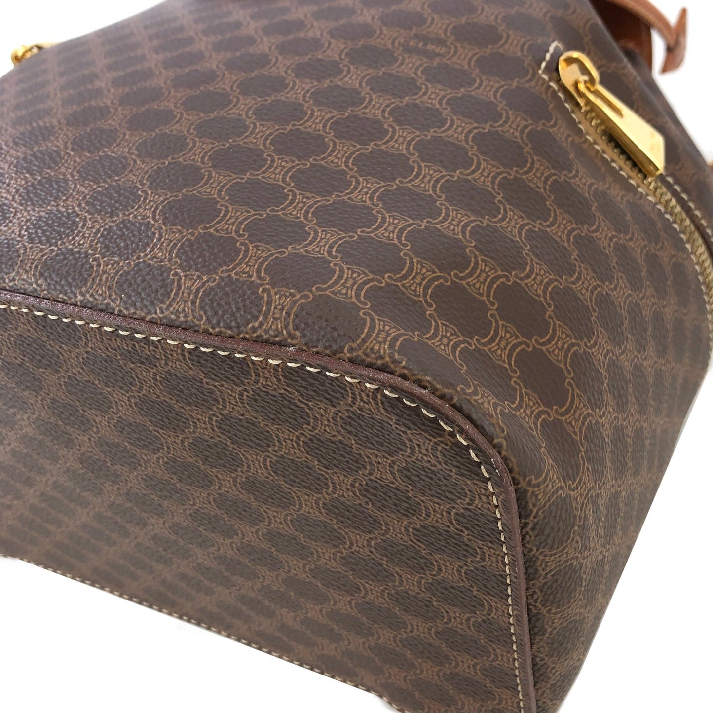 CELINE Macadam Triomphe Backpack Brown Vintage Old Celine b6pzvj