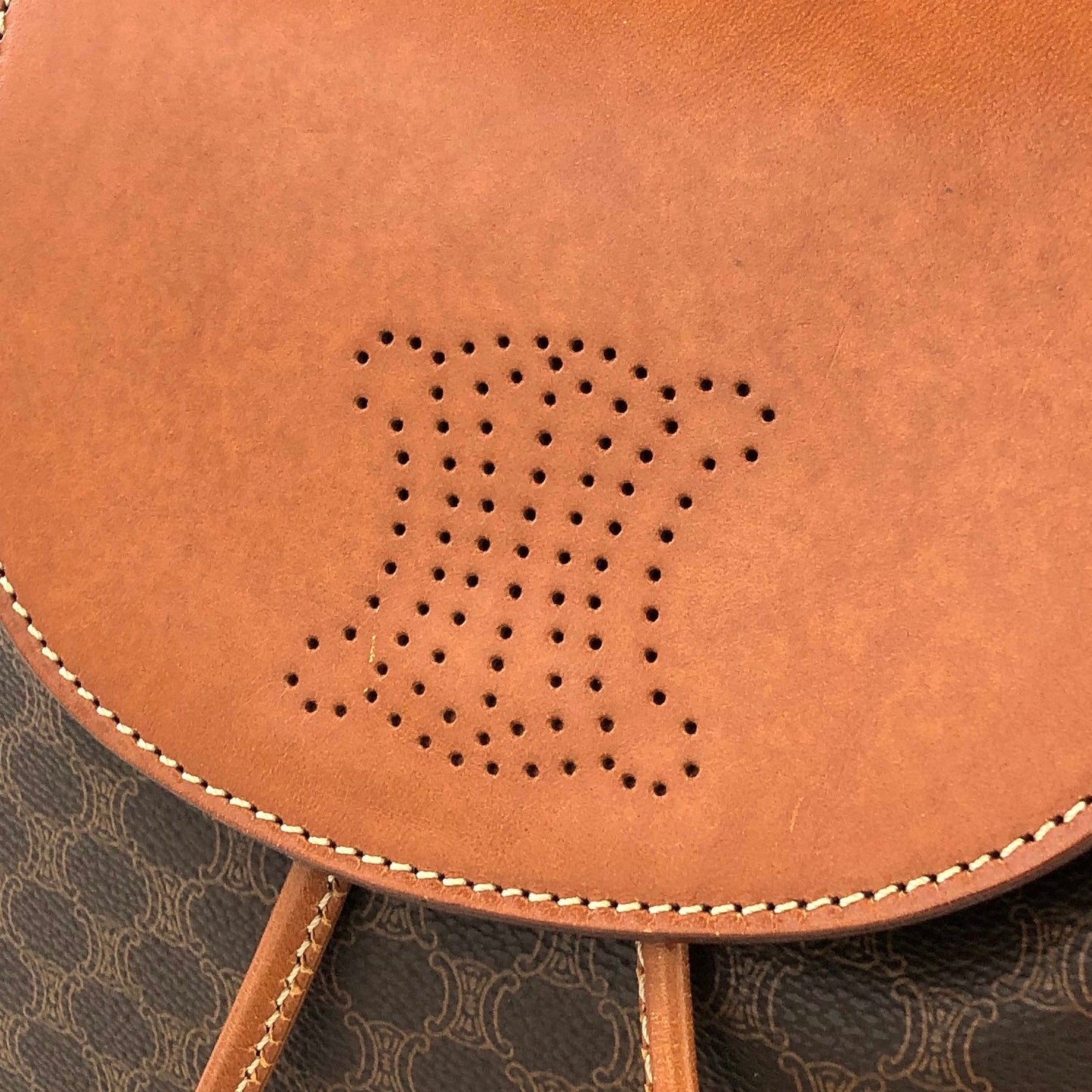 CELINE Macadam Triomphe Backpack Brown Vintage Old Celine b6pzvj