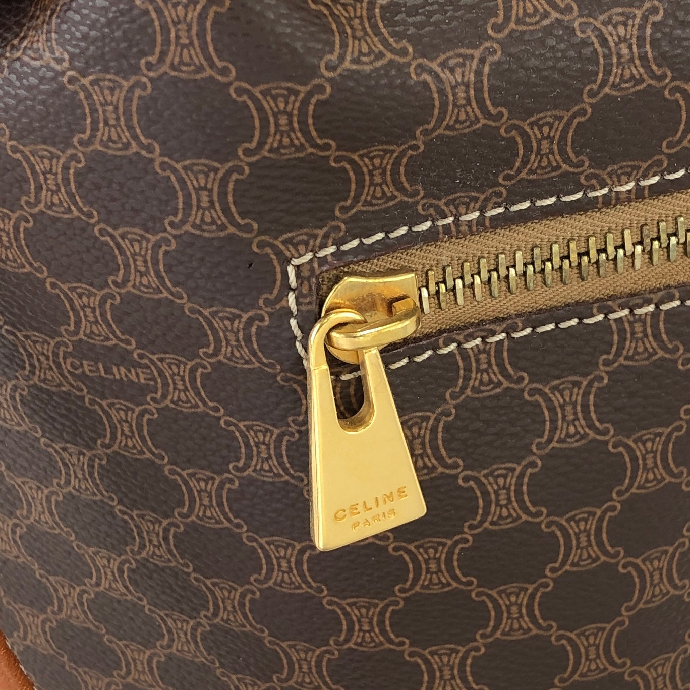 CELINE Macadam Triomphe Backpack Brown Vintage Old Celine b6pzvj