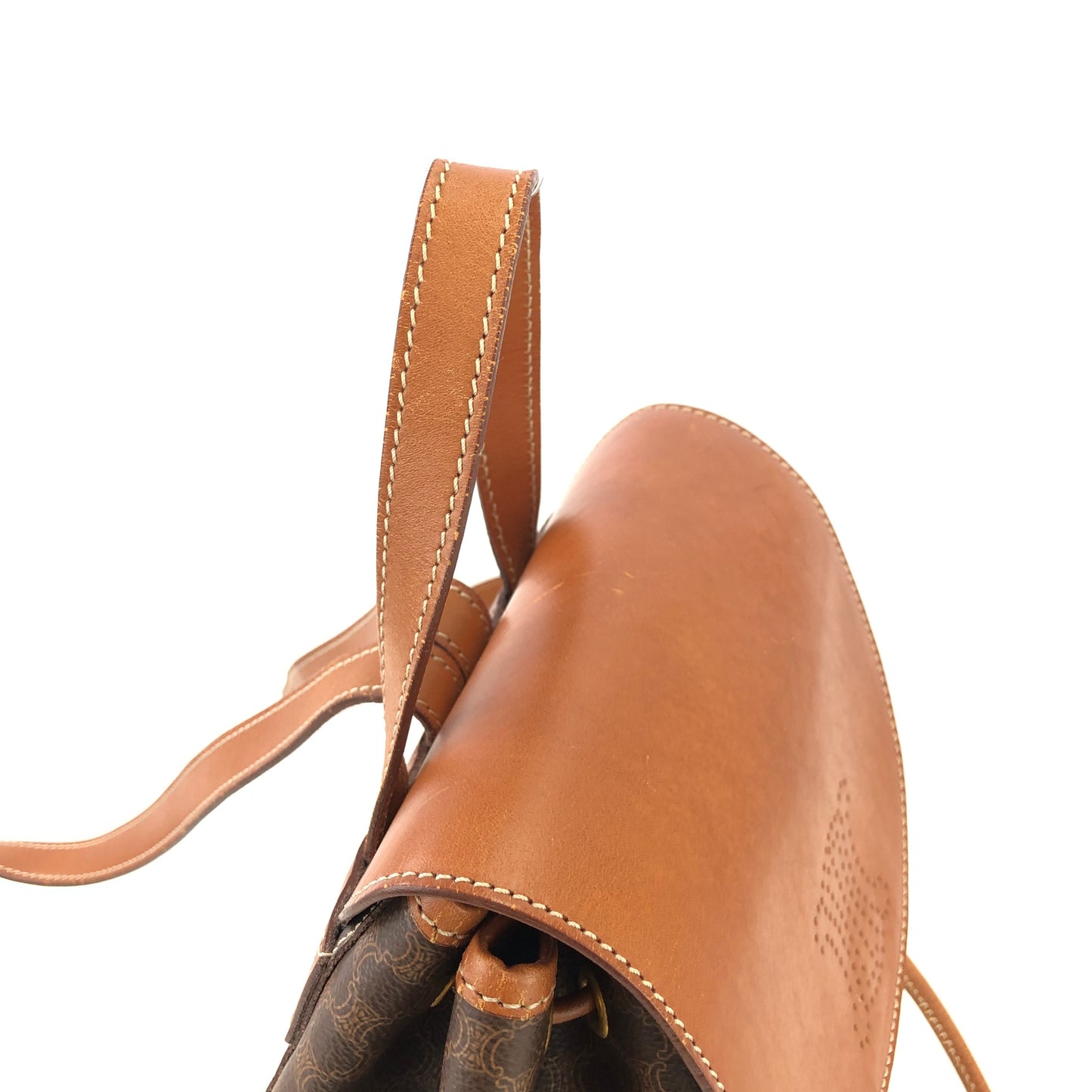 CELINE Macadam Triomphe Backpack Brown Vintage Old Celine b6pzvj