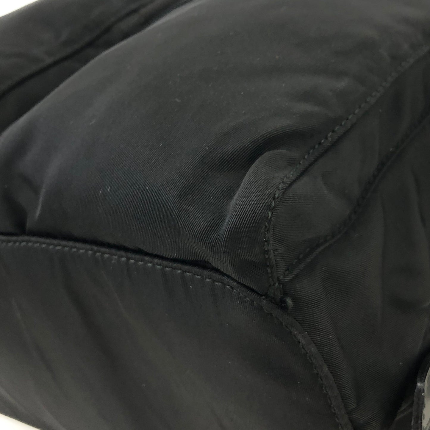 PRADA Triangle logo Double pocket Nylon Backpack Black Vintage 6bhxb5