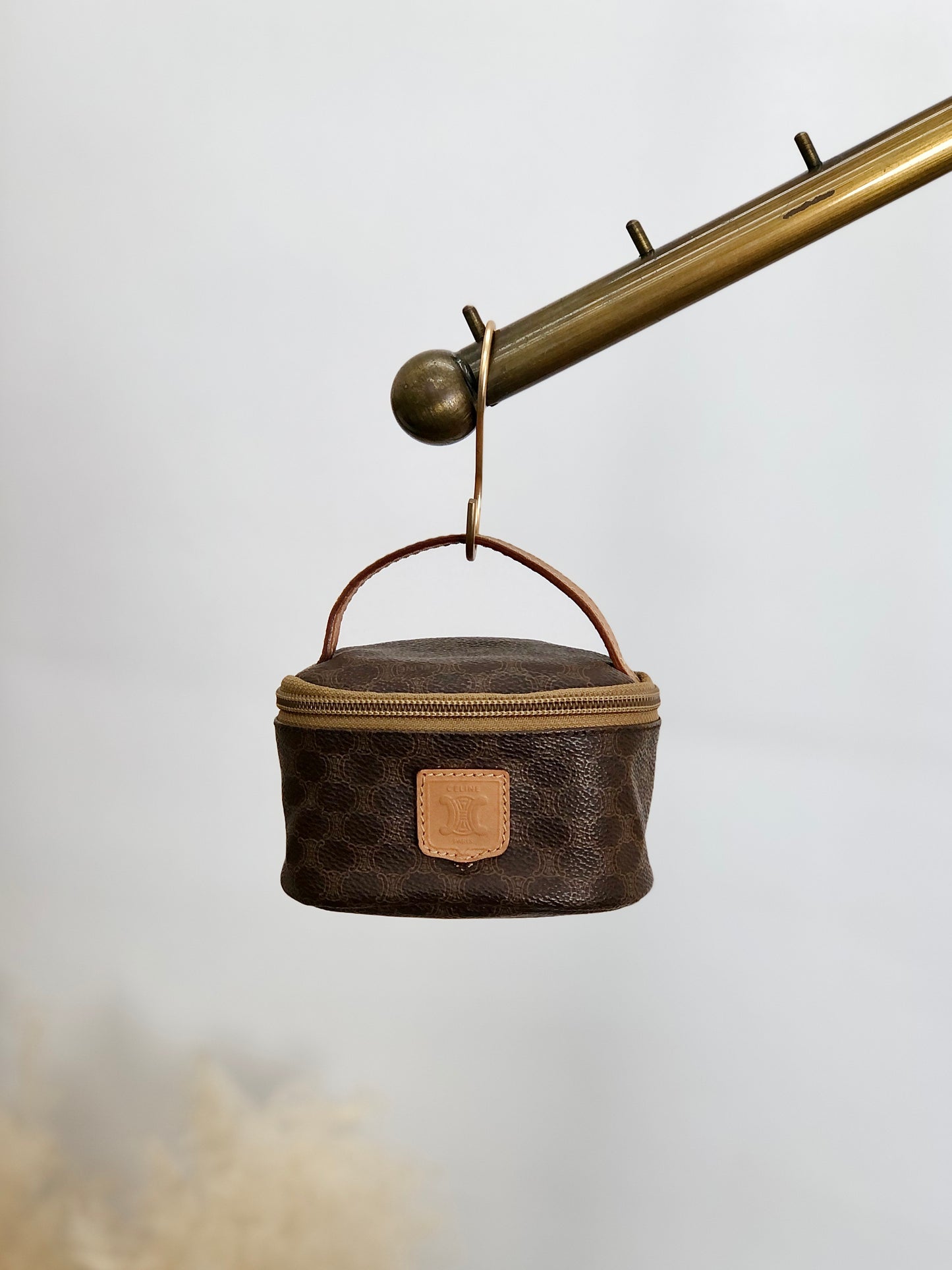 CELINE Macadam Pouch Brown Vintage rxugvz