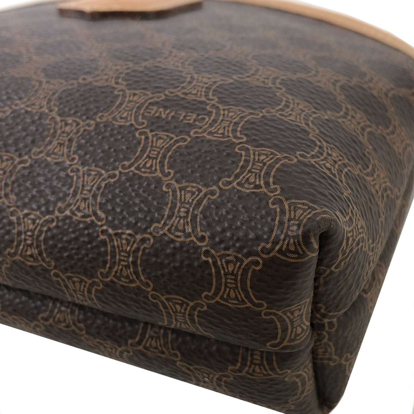 CELINE Macadam Blason Logo Pouch Brown Vintage Old CELINE pr7775