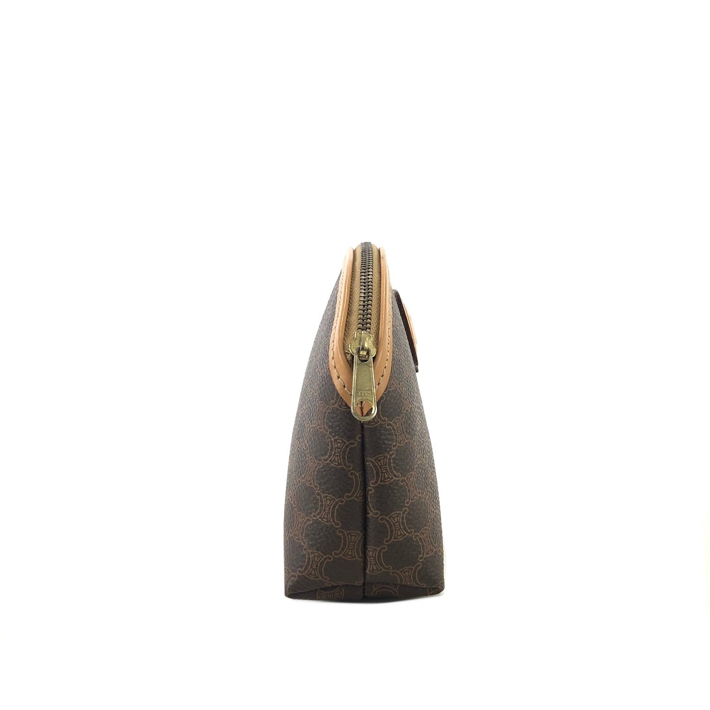 CELINE Macadam Blason Logo Pouch Brown Vintage Old CELINE pr7775