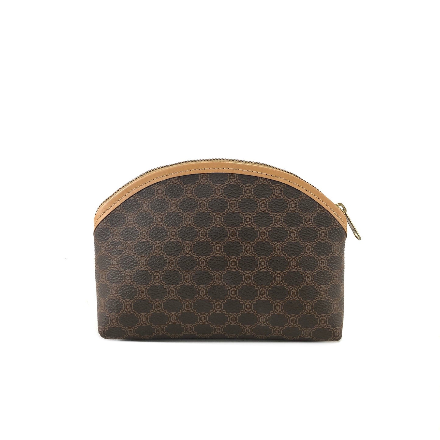 CELINE Macadam Blason Logo Pouch Brown Vintage Old CELINE pr7775