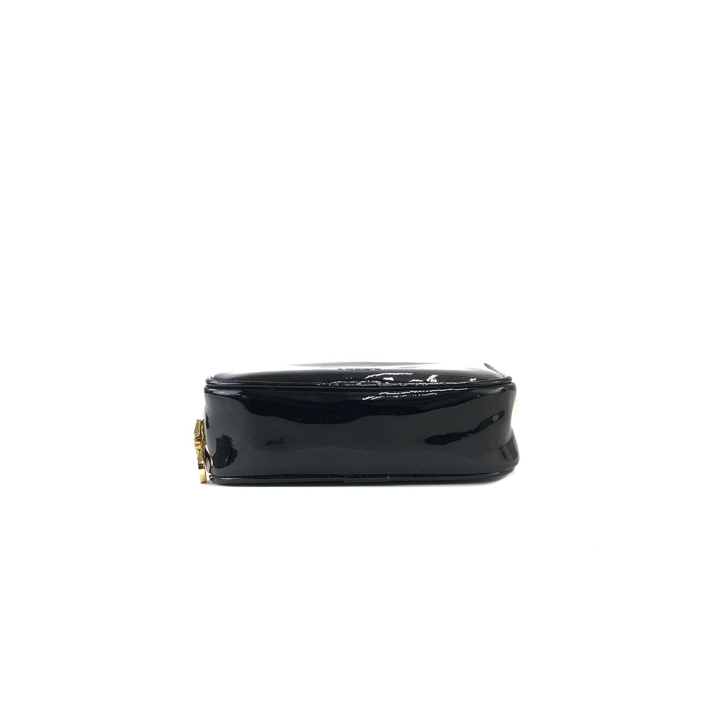 LOEWE Patent leather Chain Mini bag Pouch Black Vintage Old cg2mth
