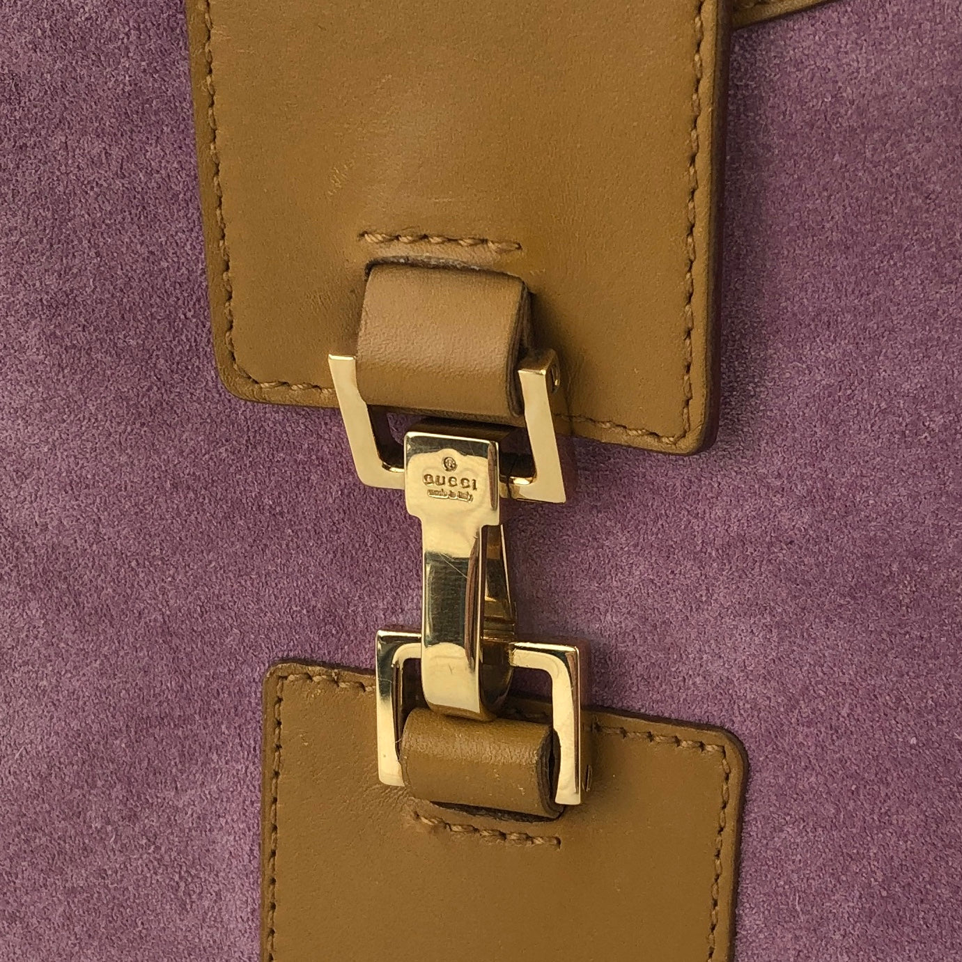 GUCCI Jackie Suede Small Shoulder bag Purple Vintage Old Gucci znz28r