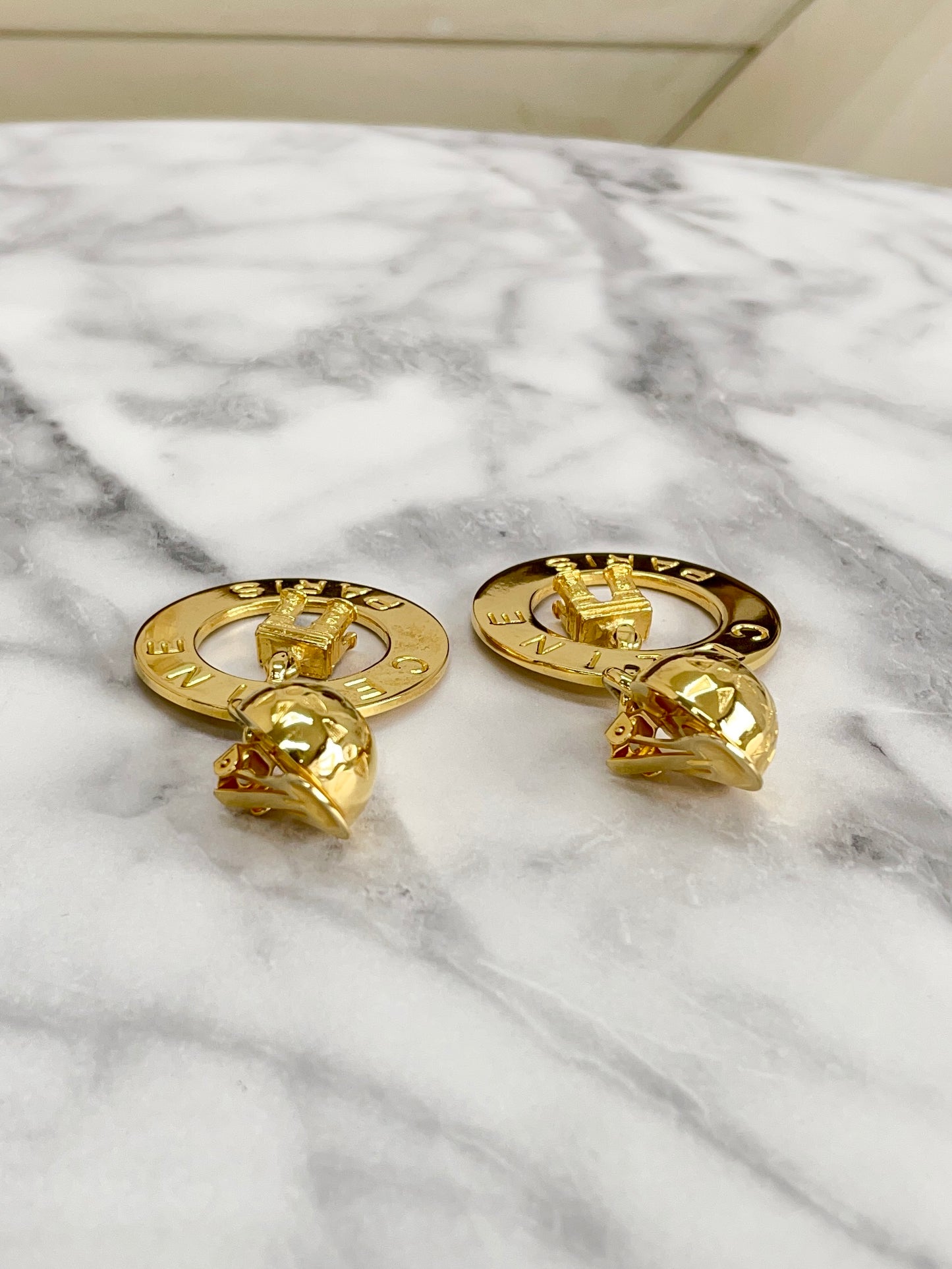 CELINE Starball Logo Circle Arc de Triomphe earring 5z8565
