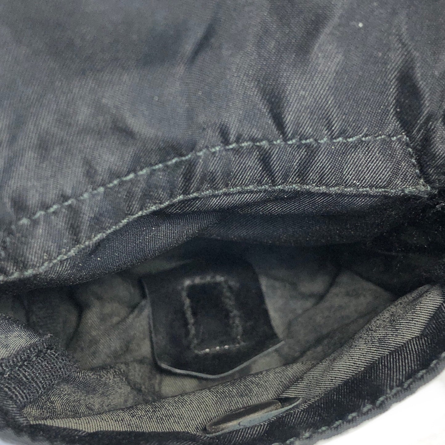 PRADA Triangle Logo Double Pocket Nylon Backpack Black Vintage Old jy63s4