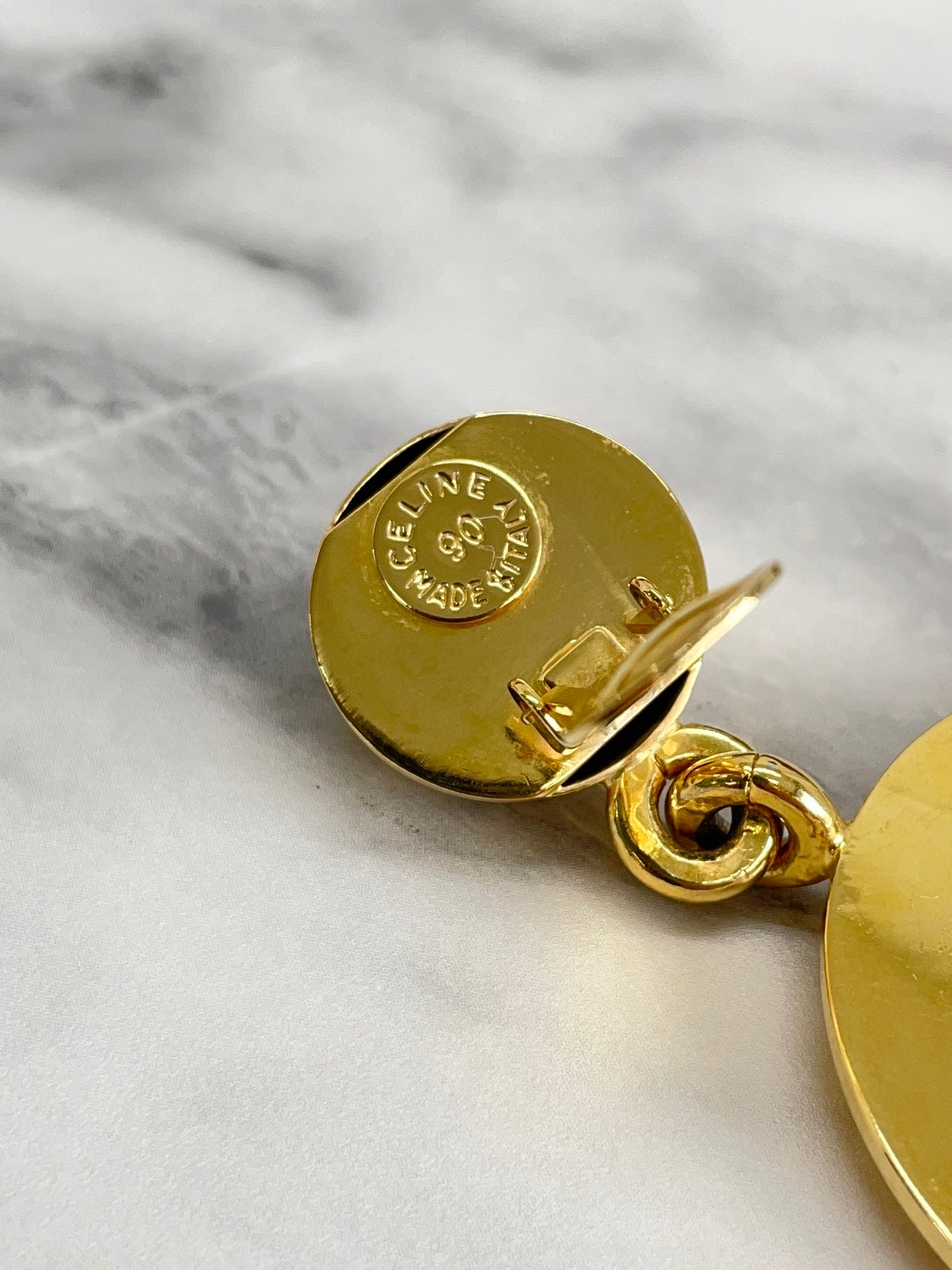 CELINE Starball Logo Circle Arc de Triomphe earring 5z8565