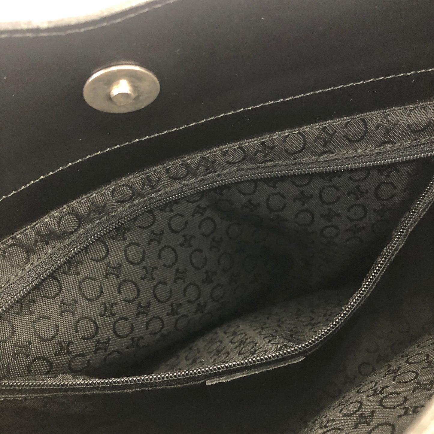 CELINE Logo Hobobag Handbag AVA Black Old Celine vintage tn8fbb