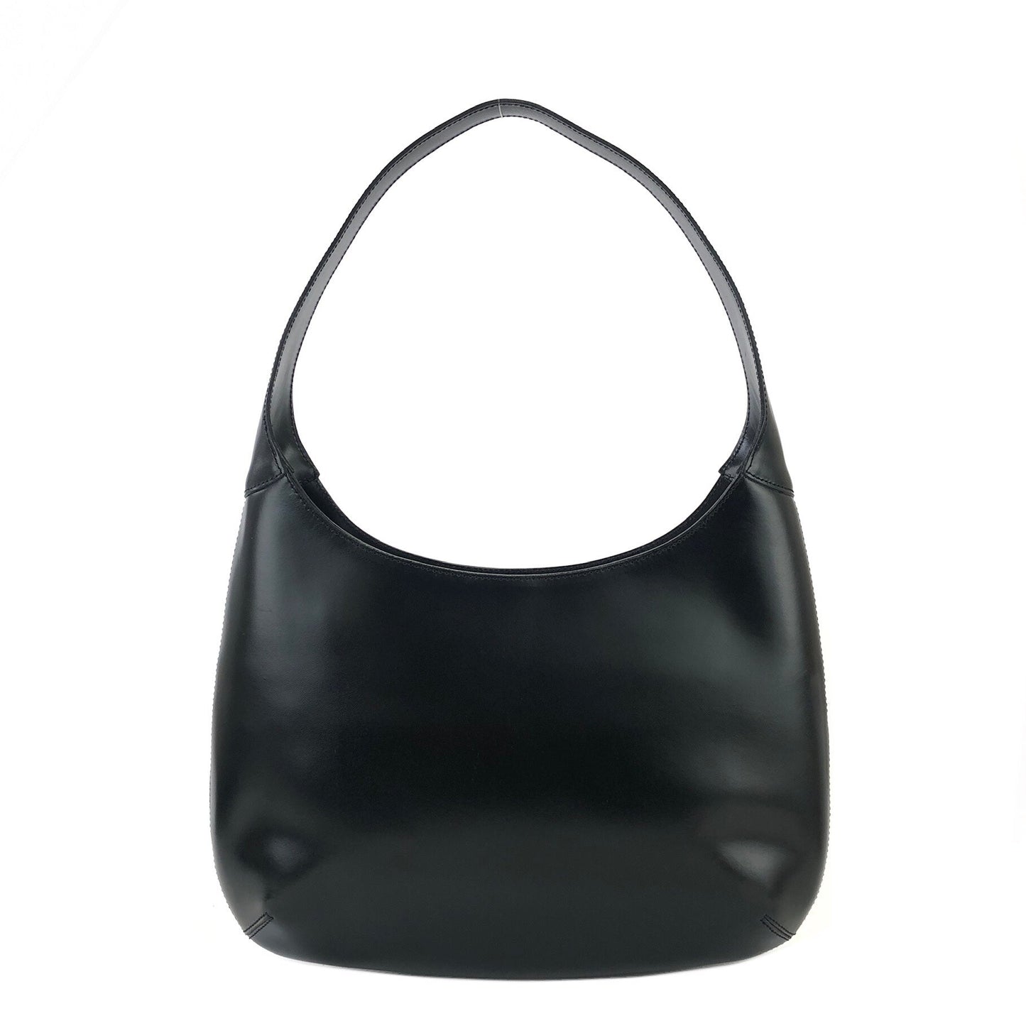CELINE Logo Hobobag Handbag AVA Black Old Celine vintage tn8fbb