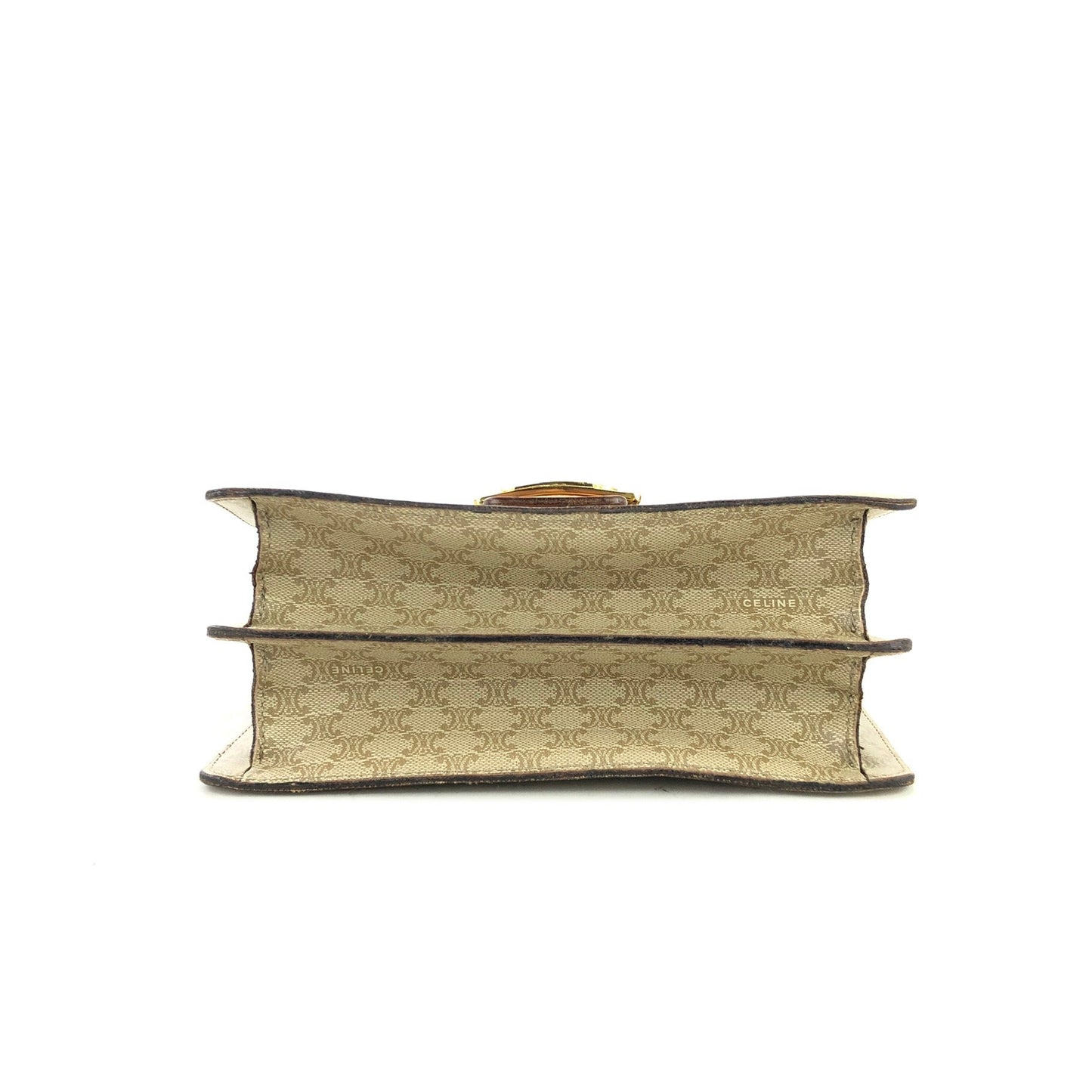 CELINE Macadam Horse Carriage Handbag Beige xktked