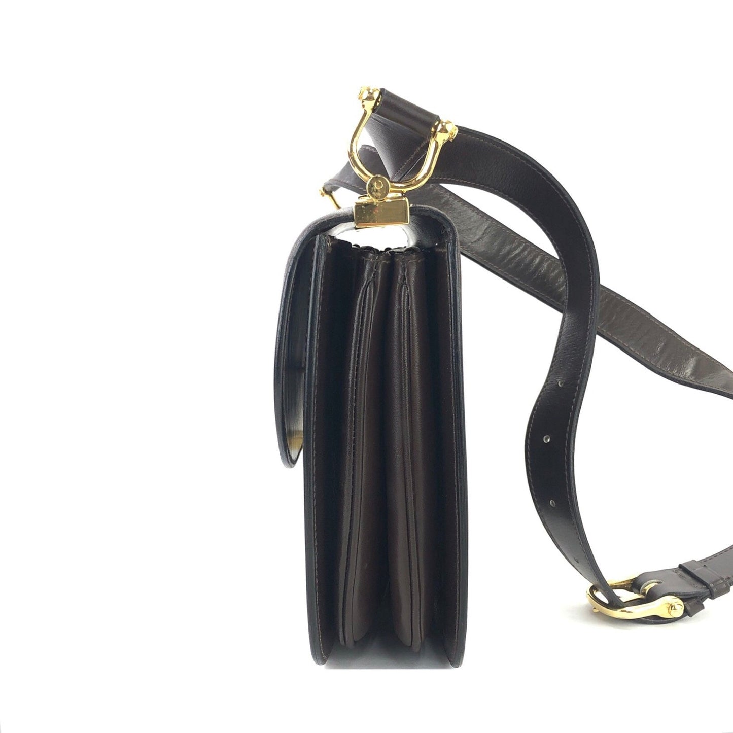 CELINE Horse carriage Crossbody Shoulderbag Brown Vintage Old CELINE apx2ne