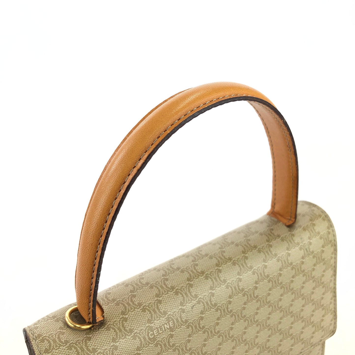 CELINE Macadam Horse Carriage Handbag Beige xktked